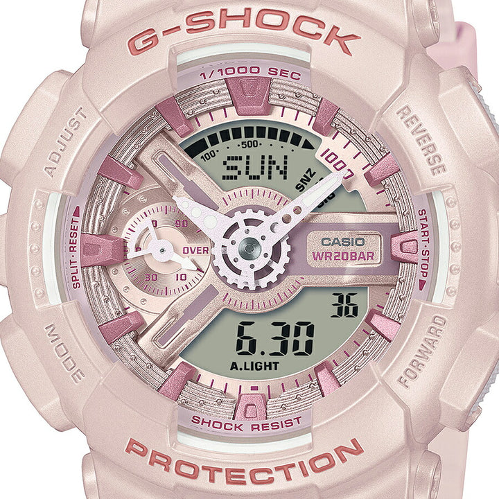 G-SHOCK ミッドサイズ シルキートーンカラーズ ピンク GMA-S110ST-4AJF メンズ レディース 腕時計 電池式 アナデジ 樹脂バンド 国内正規品 カシオ