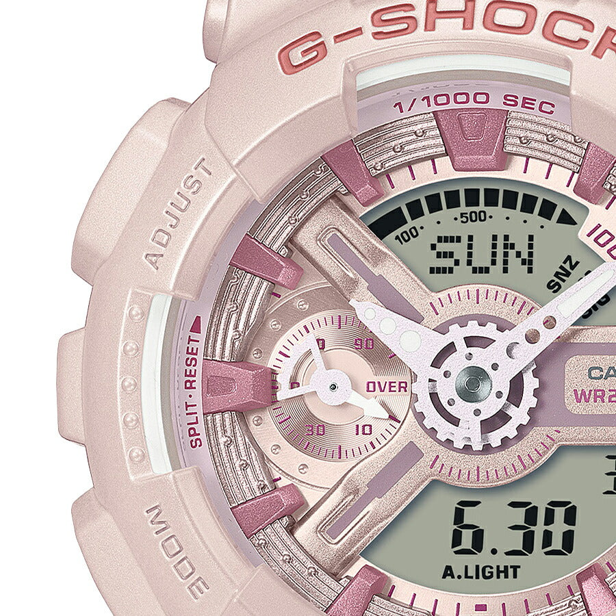 G-SHOCK ミッドサイズ シルキートーンカラーズ ピンク GMA-S110ST-4AJF メンズ レディース 腕時計 電池式 アナデジ 樹脂バンド 国内正規品 カシオ