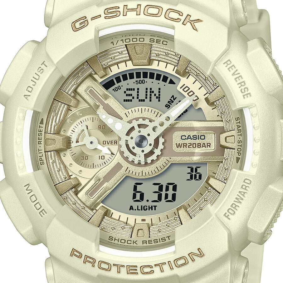 G-SHOCK ミッドサイズ シルキートーンカラーズ ホワイト GMA-S110ST-7AJF メンズ レディース 腕時計 電池式 アナデジ 樹脂バンド 国内正規品 カシオ