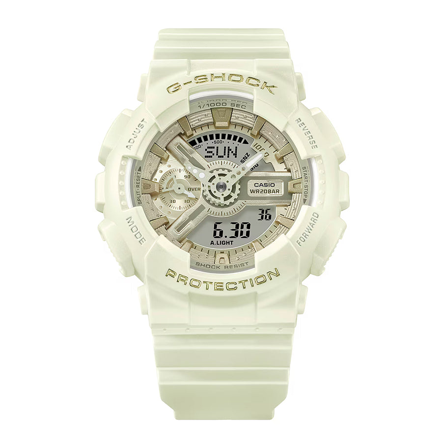 G-SHOCK ミッドサイズ シルキートーンカラーズ ホワイト GMA-S110ST-7AJF メンズ レディース 腕時計 電池式 アナデジ 樹脂バンド 国内正規品 カシオ