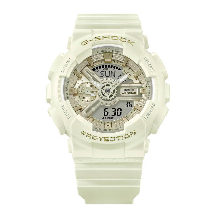 G-SHOCK ミッドサイズ シルキートーンカラーズ ホワイト GMA-S110ST-7AJF メンズ レディース 腕時計 電池式 アナデジ 樹脂バンド 国内正規品 カシオ