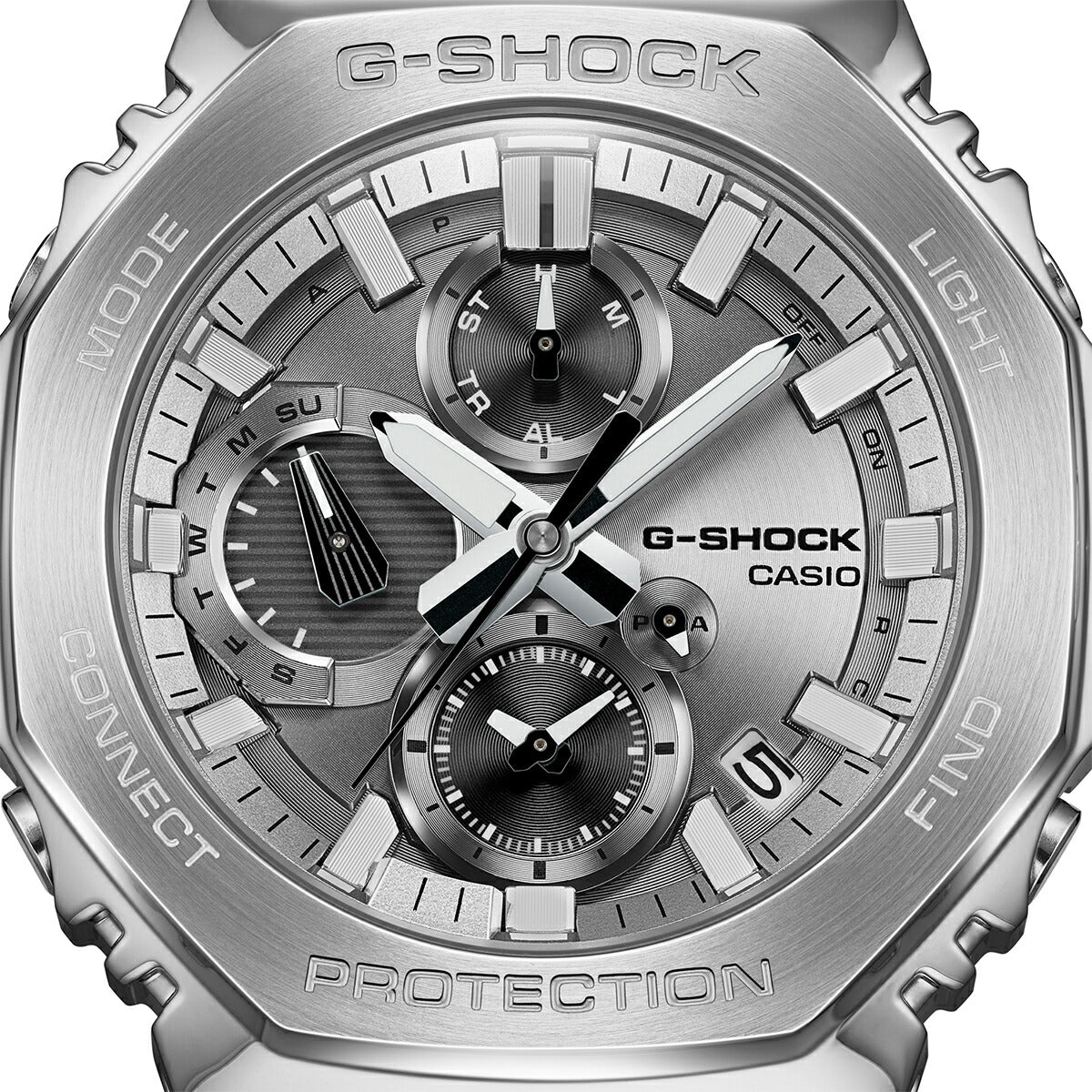 D&amp;G クロノグラフ腕時計 シルバー G-SHOCK フルメタル デュアルタイム クロノグラフ GMC-B2100AD-2AJF