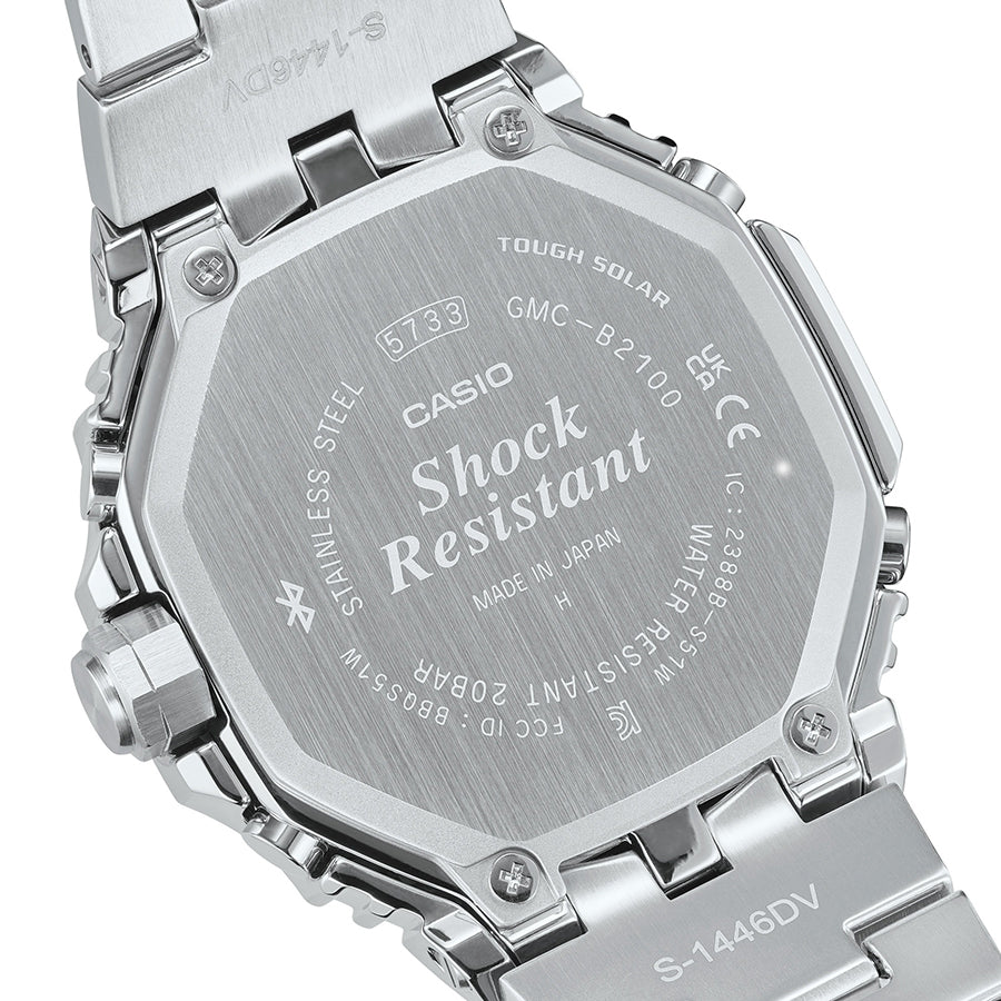 G-SHOCK CASIO GMC-B2100BT Bluetooth　保証付 G-SHOCK フルメタル デュアルタイム クロノグラフ ブラックベゼル GMC