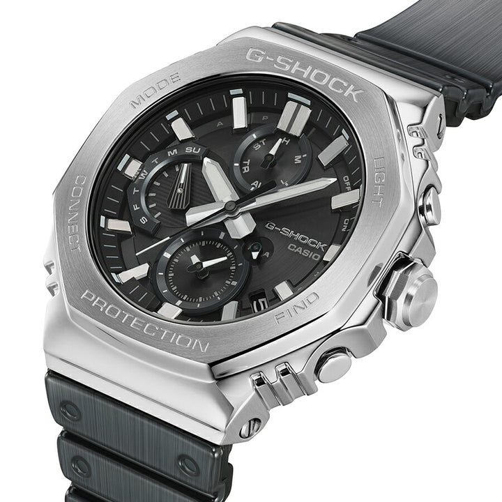 G-SHOCK フルメタル デュアルタイム クロノグラフ GMC-B2100Y-1AJF メンズ ソーラー Bluetooth アナログ オクタゴン シリコンバンド ブラック 日本製