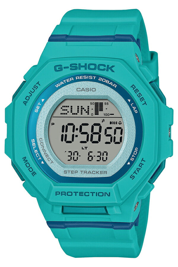 G-SHOCK ミッドサイズ スポーツカラー GMD-B300SC-2JF メンズ レディース 腕時計 電池式 Bluetooth デジタル 樹脂バンド ターコイズ 国内正規品 カシオ