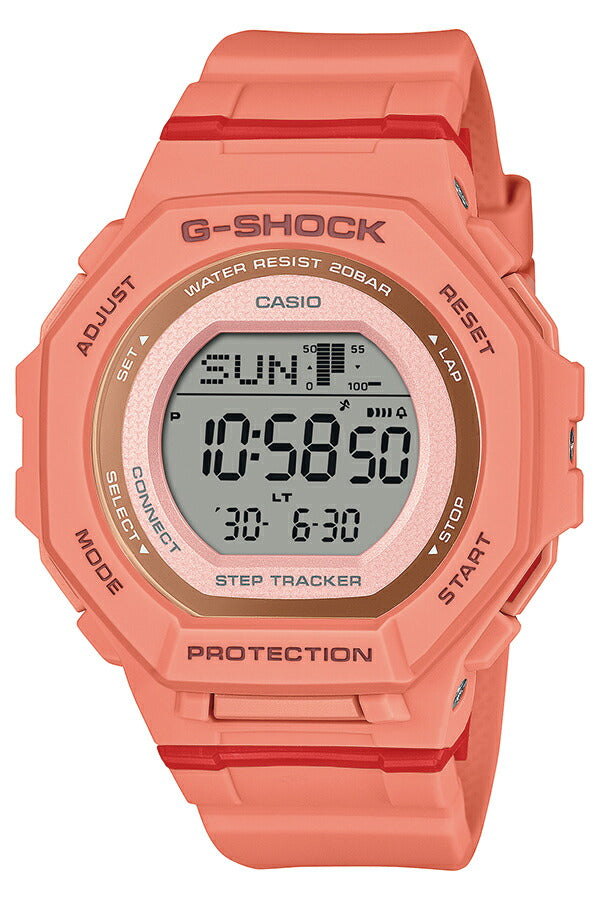 G-SHOCK ミッドサイズ スポーツカラー GMD-B300SC-4JF メンズ レディース 腕時計 電池式 Bluetooth デジタル 樹脂バンド コーラルオレンジ 国内正規品 カシオ