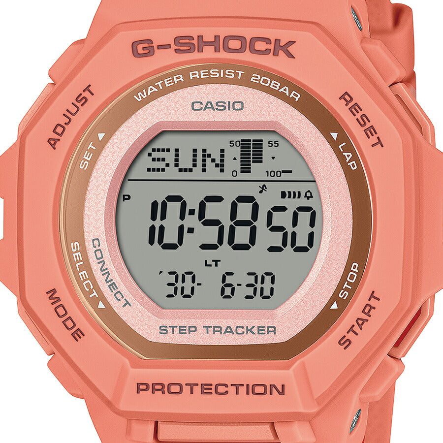 G-SHOCK ミッドサイズ スポーツカラー GMD-B300SC-4JF メンズ レディース 腕時計 電池式 Bluetooth デジタル 樹脂バンド コーラルオレンジ 国内正規品 カシオ