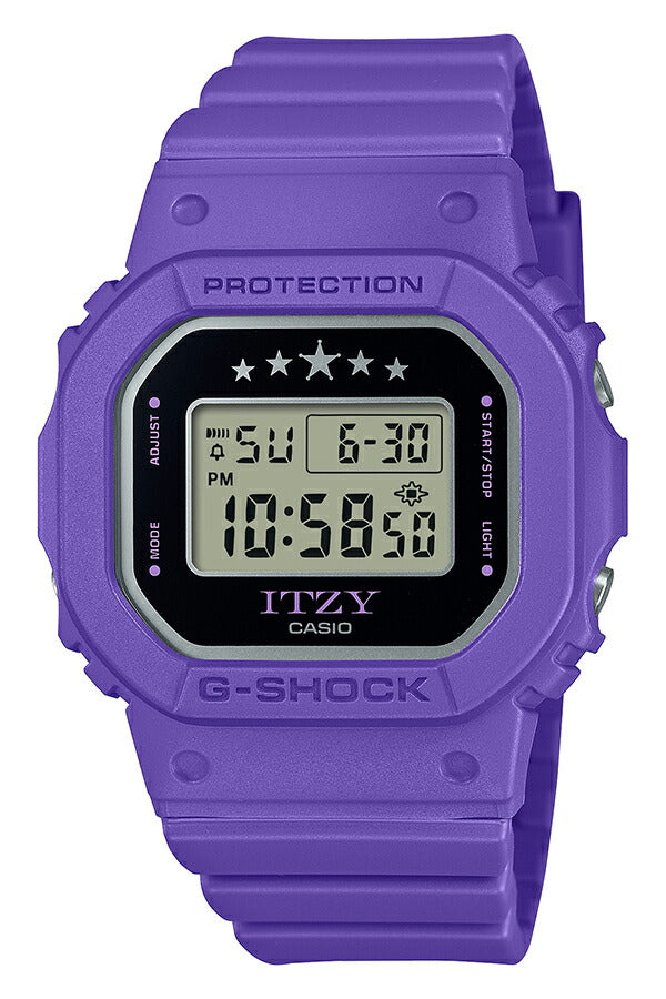 G-SHOCK ミッドサイズ ITZY コラボレーションモデル GMD-S5610IT-6JR メンズ レディース 腕時計 電池式 スクエア デジタル 樹脂バンド パープル 国内正規品 カシオ