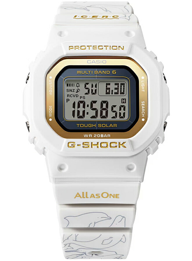 G-SHOCK ミッドサイズ アイサーチ・ジャパン コラボレーションモデル 2024 GMD-W5601K-7JR メンズ レディース 腕時計 電波ソーラー スクエア デジタル 国内正規品 カシオ イルクジ