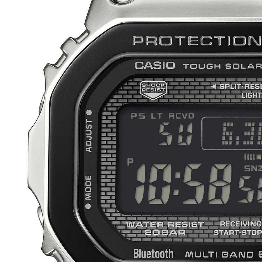 G-SHOCK フルメタル ブラックベゼル GMW-B5000BT-1JF メンズ 電波ソーラー Bluetooth デジタル スクエア 反転液晶 日本製