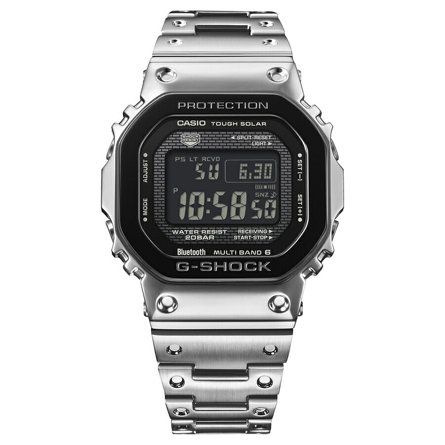 G-SHOCK フルメタル ブラックベゼル GMW-B5000BT-1JF メンズ 電波ソーラー Bluetooth デジタル スクエア 反転液晶 日本製