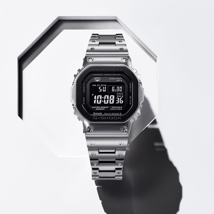 G-SHOCK フルメタル ブラックベゼル GMW-B5000BT-1JF メンズ 電波ソーラー Bluetooth デジタル スクエア 反転液晶 日本製