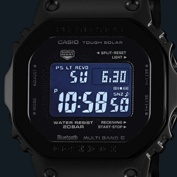 G-SHOCK フルメタル ブラックベゼル GMW-B5000BT-1JF メンズ 電波ソーラー Bluetooth デジタル スクエア 反転液晶 日本製