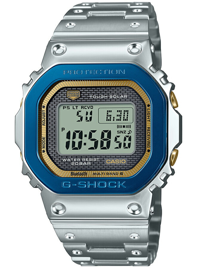 G-SHOCK フルメタル カシオウオッチ 50周年記念モデル GMW-B5000SS-2JR メンズ 腕時計 電波ソーラー Bluetooth デジタル スクエア 国内正規品 カシオ 日本製