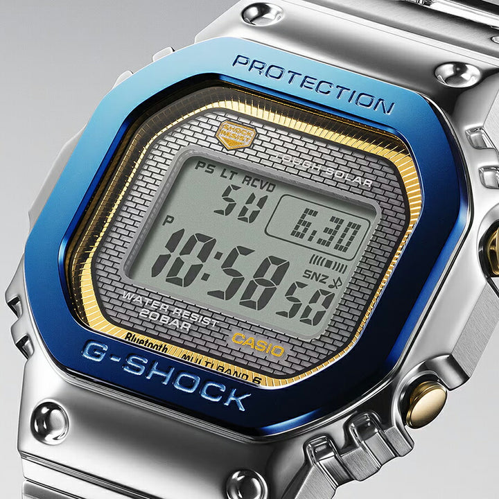 G-SHOCK フルメタル カシオウオッチ 50周年記念モデル GMW-B5000SS-2JR メンズ 腕時計 電波ソーラー Bluetooth デジタル スクエア 国内正規品 カシオ 日本製