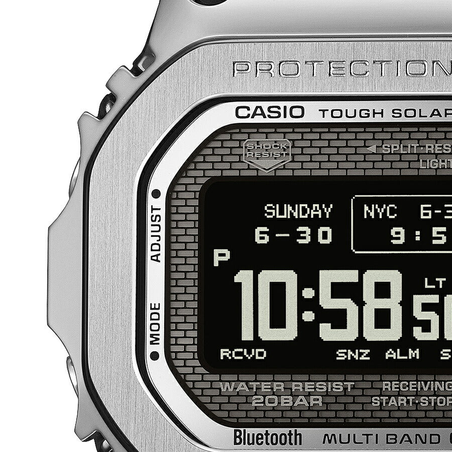 G-SHOCK フルメタル MIP液晶モデル シルバー GMW-BZ5000D-1JF メンズ 電波ソーラー Bluetooth デジタル スクエア 反転液晶