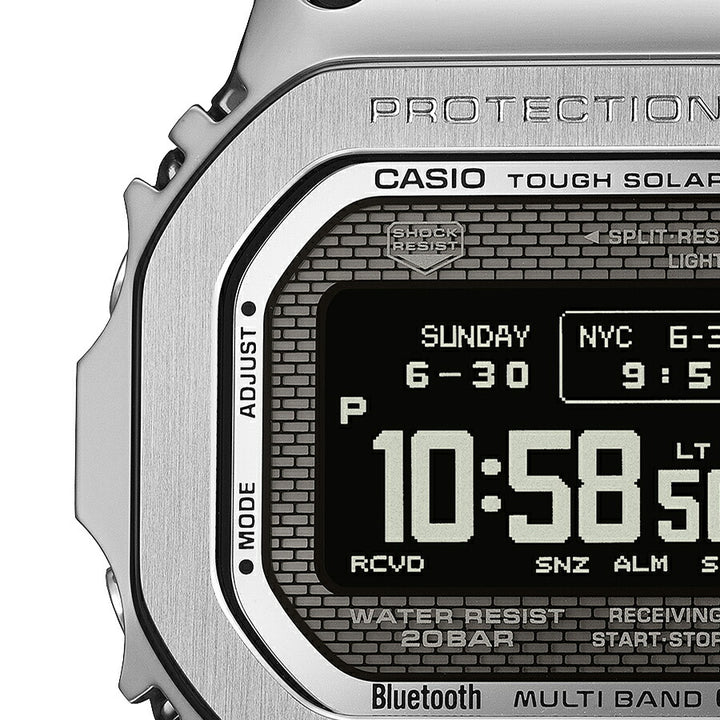 G-SHOCK フルメタル MIP液晶モデル シルバー GMW-BZ5000D-1JF メンズ 電波ソーラー Bluetooth デジタル スクエア 反転液晶