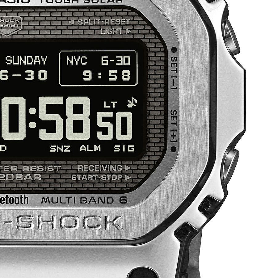 G-SHOCK フルメタル MIP液晶モデル シルバー GMW-BZ5000D-1JF メンズ 電波ソーラー Bluetooth デジタル スクエア 反転液晶