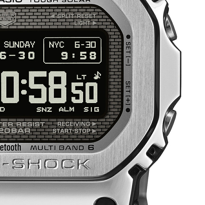 G-SHOCK フルメタル MIP液晶モデル シルバー GMW-BZ5000D-1JF メンズ 電波ソーラー Bluetooth デジタル スクエア 反転液晶
