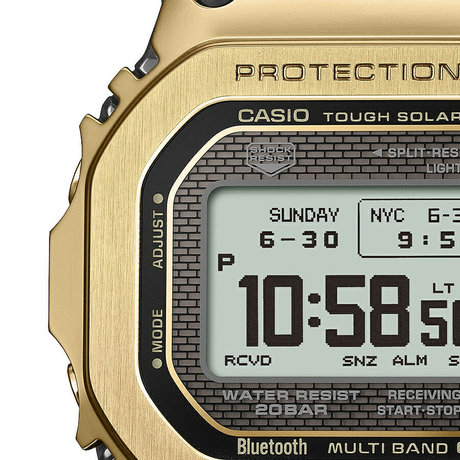 G-SHOCK フルメタル MIP液晶モデル ゴールド GMW-BZ5000GD-9JF メンズ 電波ソーラー Bluetooth デジタル スクエア