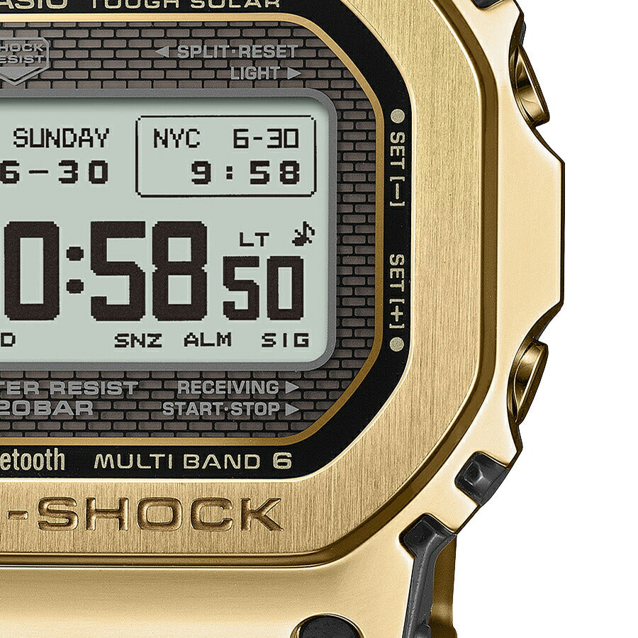 G-SHOCK フルメタル MIP液晶モデル ゴールド GMW-BZ5000GD-9JF メンズ 電波ソーラー Bluetooth デジタル スクエア