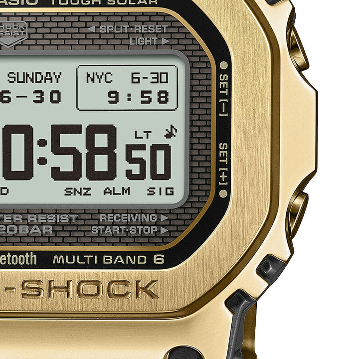 G-SHOCK フルメタル MIP液晶モデル ゴールド GMW-BZ5000GD-9JF メンズ 電波ソーラー Bluetooth デジタル スクエア