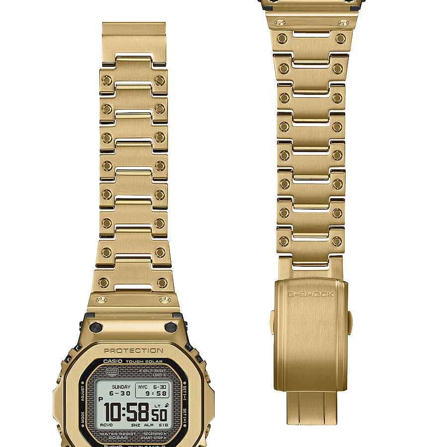 G-SHOCK フルメタル MIP液晶モデル ゴールド GMW-BZ5000GD-9JF メンズ 電波ソーラー Bluetooth デジタル スクエア