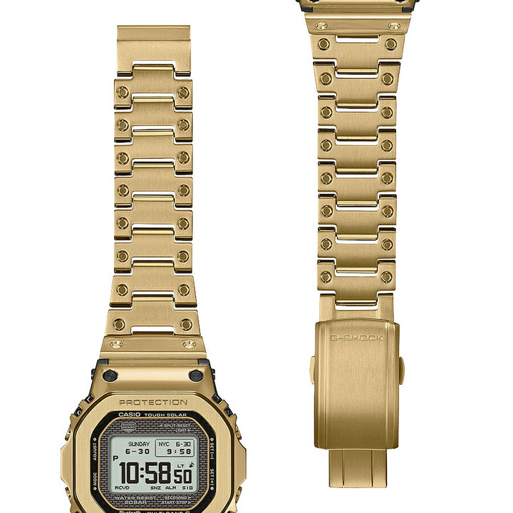 G-SHOCK フルメタル MIP液晶モデル ゴールド GMW-BZ5000GD-9JF メンズ 電波ソーラー Bluetooth デジタル スクエア