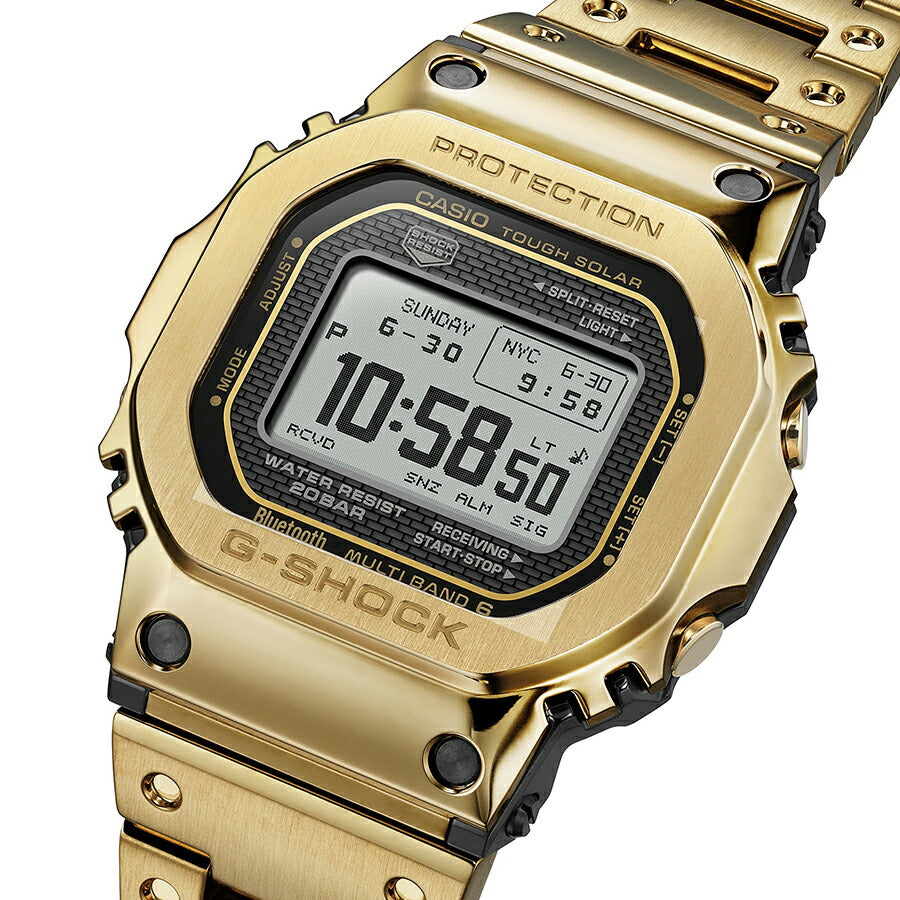 G-SHOCK フルメタル MIP液晶モデル ゴールド GMW-BZ5000GD-9JF メンズ 電波ソーラー Bluetooth デジタル スクエア