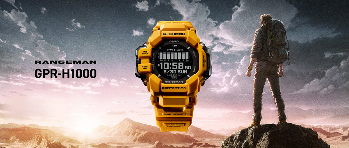 G-SHOCK レンジマン 心拍計 GPS機能 GPR-H1000-9JR メンズ ソーラー Bluetooth デジタル イエロー 反転液晶