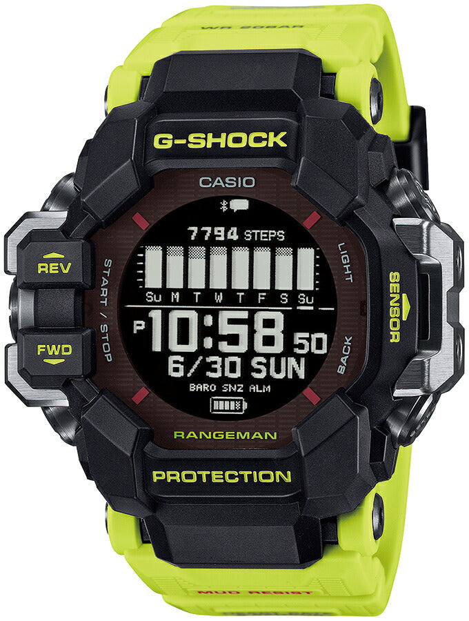 G-SHOCK レンジマン 心拍計 GPS機能搭載 レスキューイエロー GPR-H1000RY-1A9JR メンズ 腕時計 ソーラー Bluetooth デジタル 反転液晶 国内正規品 カシオ