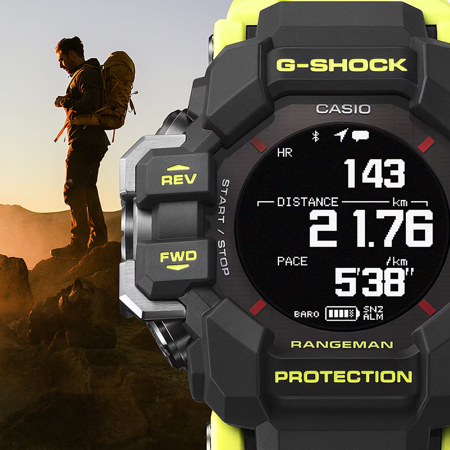 G-SHOCK レンジマン 心拍計 GPS機能搭載 レスキューイエロー GPR-H1000RY-1A9JR メンズ 腕時計 ソーラー Bluetooth デジタル 反転液晶 国内正規品 カシオ