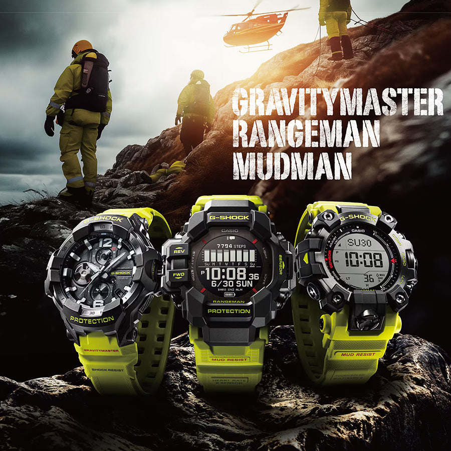 G-SHOCK レンジマン 心拍計 GPS機能搭載 レスキューイエロー GPR-H1000RY-1A9JR メンズ 腕時計 ソーラー Bluetooth デジタル 反転液晶 国内正規品 カシオ