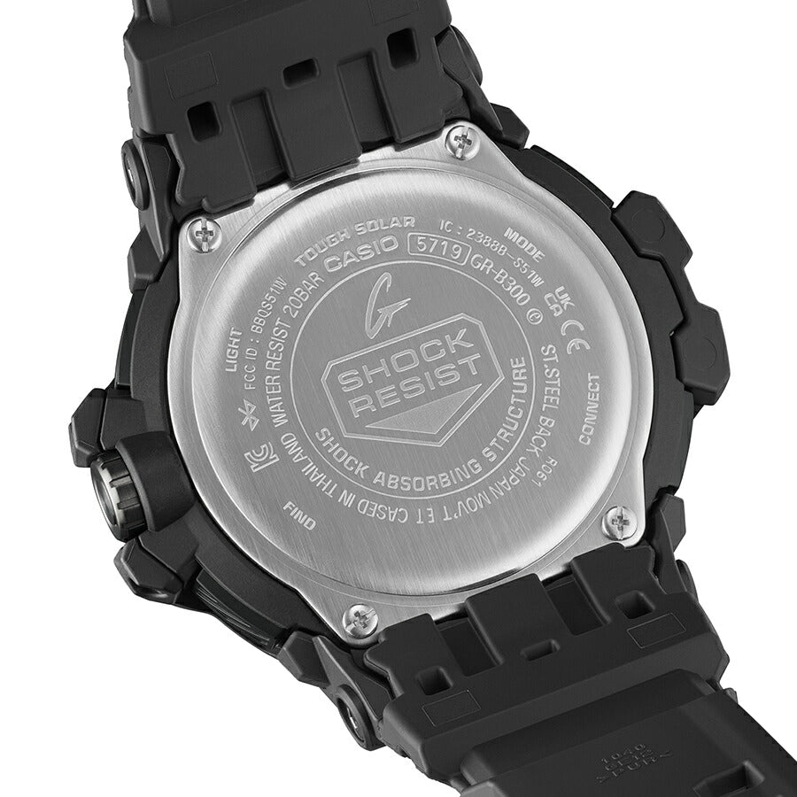 G-SHOCK グラビティマスター エマージェンシーカラー GR-B300EC-1AJF メンズ 腕時計 ソーラー Bluetooth アナログ ブラック 国内正規品 カシオ MASTER OF G