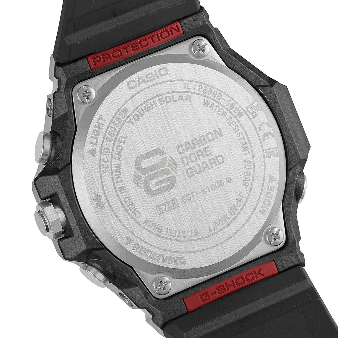 G-SHOCK G-STEEL アーバンフレックス GST-B1000-1AJF メンズ ソーラー Bluetooth アナログ 小型 ブラックダイヤル 樹脂バンド