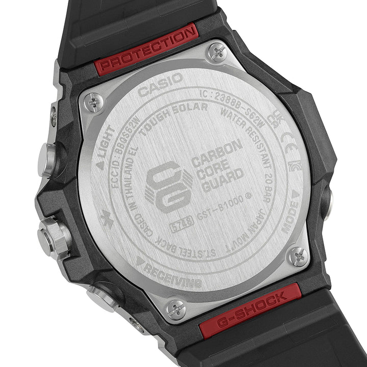 G-SHOCK G-STEEL アーバンフレックス GST-B1000-1AJF メンズ ソーラー Bluetooth アナログ 小型 ブラックダイヤル 樹脂バンド