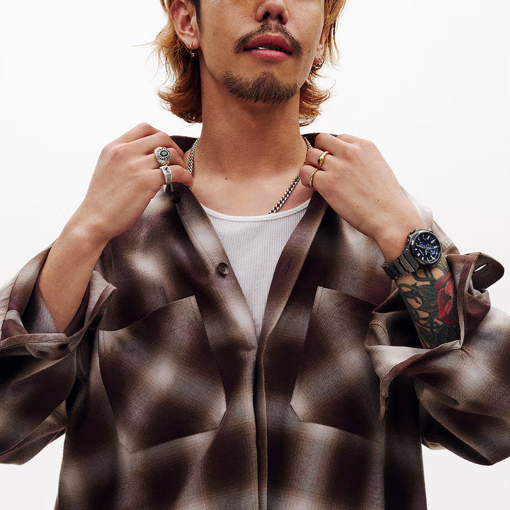 G-SHOCK G-STEEL スリークスタイル ブラックIPモデル GST-B1000BD-2AJF メンズ ソーラー Bluetooth アナログ ブルーダイヤル 小型