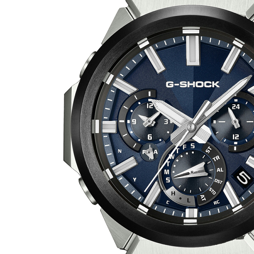G-SHOCK G-STEEL アナログ デュアルタイム クロノグラフ GST-W1000AD-2AJF メンズ 電波ソーラー Bluetooth ブルーダイヤル
