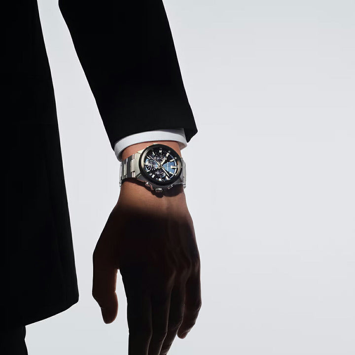 G-SHOCK G-STEEL アナログ デュアルタイム クロノグラフ GST-W1000AD-2AJF メンズ 電波ソーラー Bluetooth ブルーダイヤル