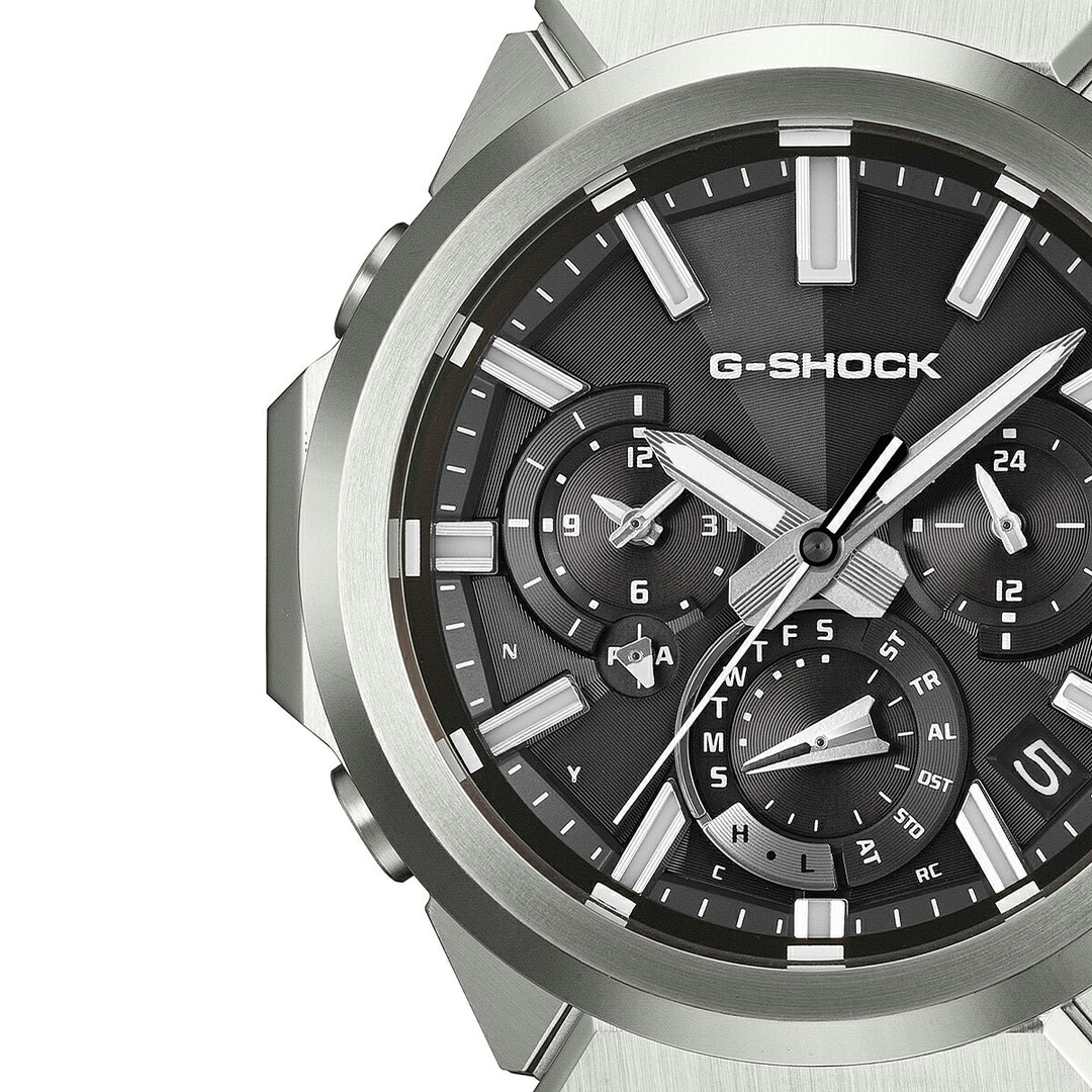 G-SHOCK G-STEEL アナログ デュアルタイム クロノグラフ GST-W1000D-1AJF メンズ 電波ソーラー Bluetooth ブラックダイヤル