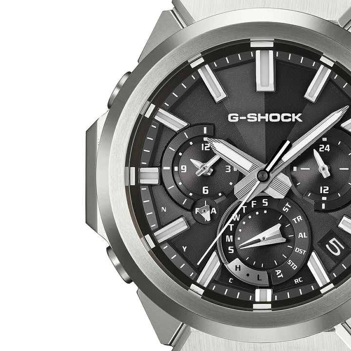 G-SHOCK G-STEEL アナログ デュアルタイム クロノグラフ GST-W1000D-1AJF メンズ 電波ソーラー Bluetooth ブラックダイヤル