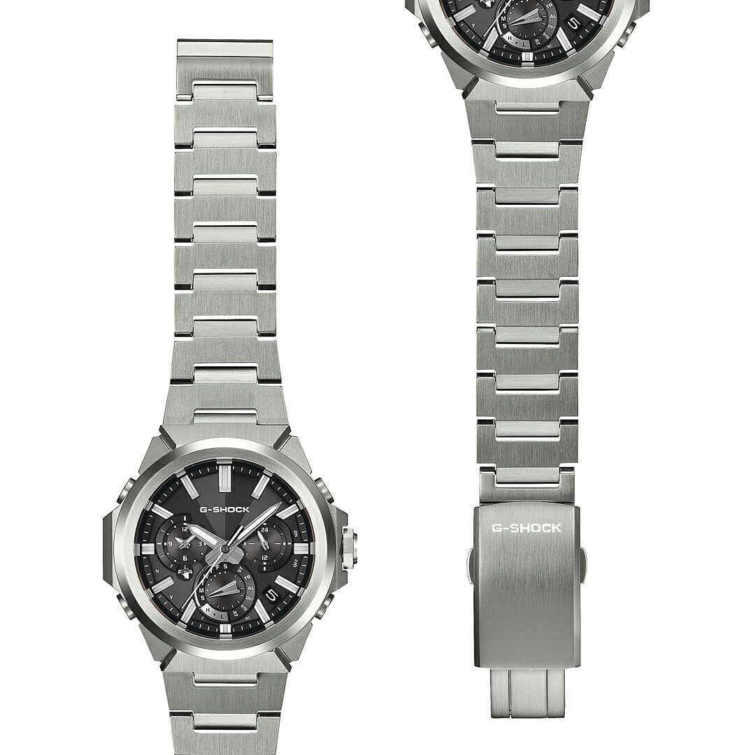 G-SHOCK G-STEEL アナログ デュアルタイム クロノグラフ GST-W1000D-1AJF メンズ 電波ソーラー Bluetooth ブラックダイヤル