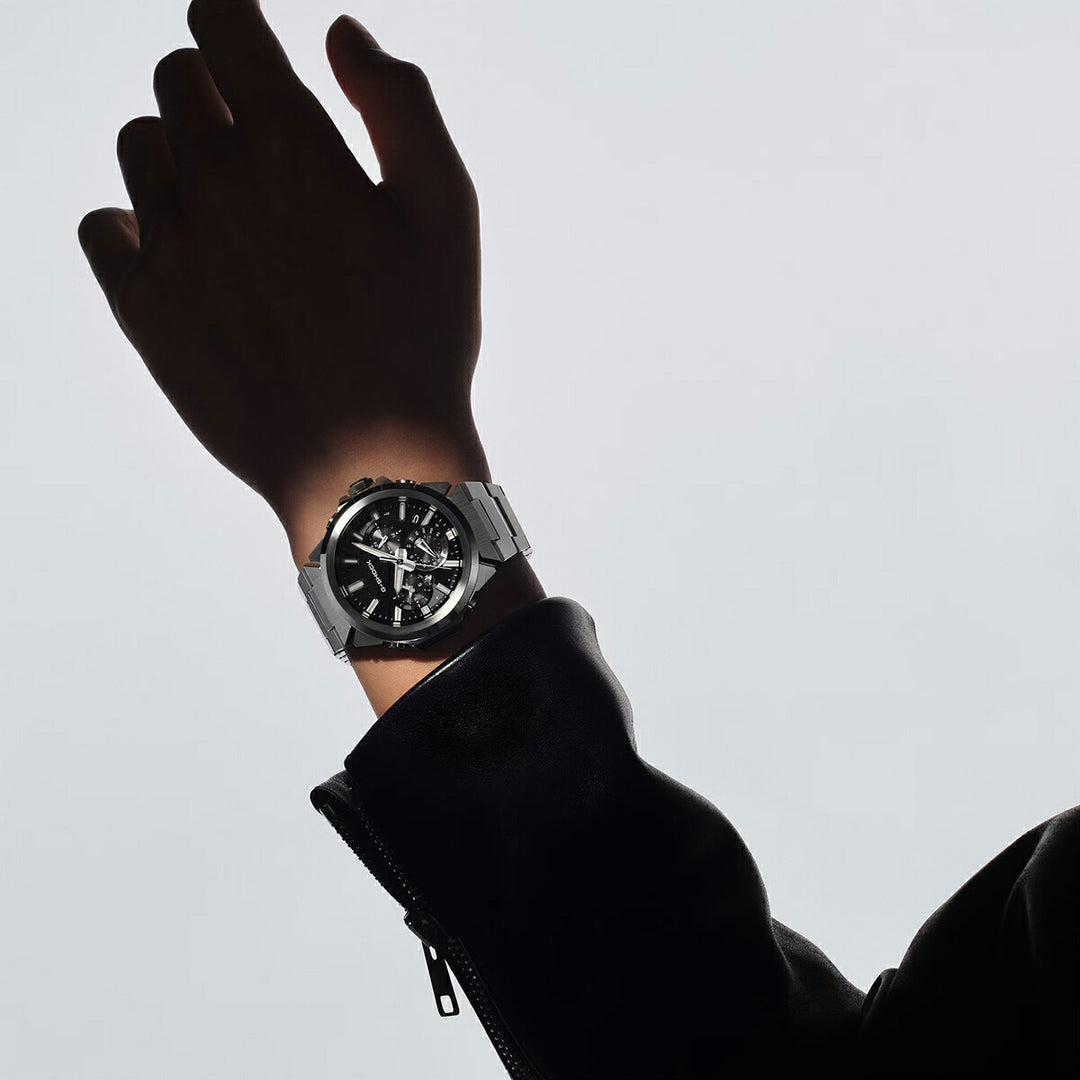 G-SHOCK G-STEEL アナログ デュアルタイム クロノグラフ GST-W1000D-1AJF メンズ 電波ソーラー Bluetooth ブラックダイヤル