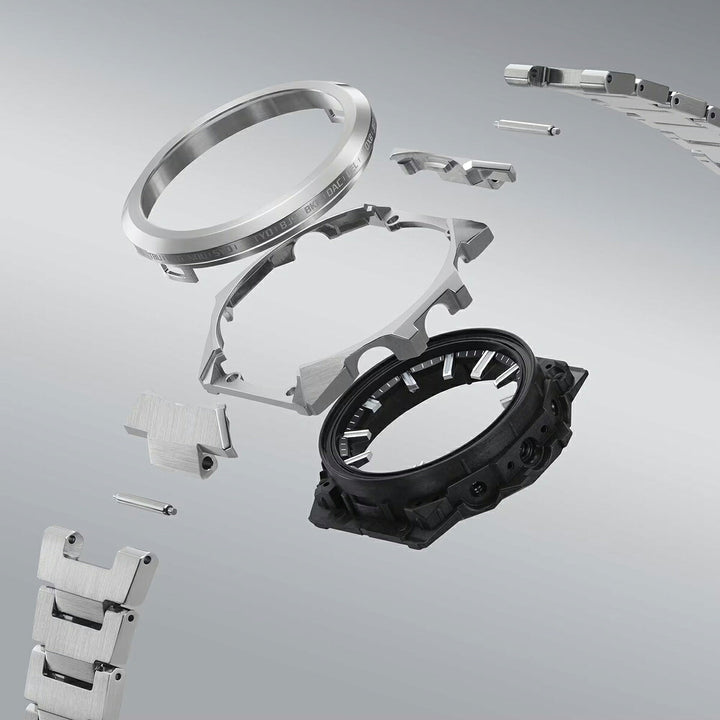G-SHOCK G-STEEL アナログ デュアルタイム クロノグラフ GST-W1000D-1AJF メンズ 電波ソーラー Bluetooth ブラックダイヤル