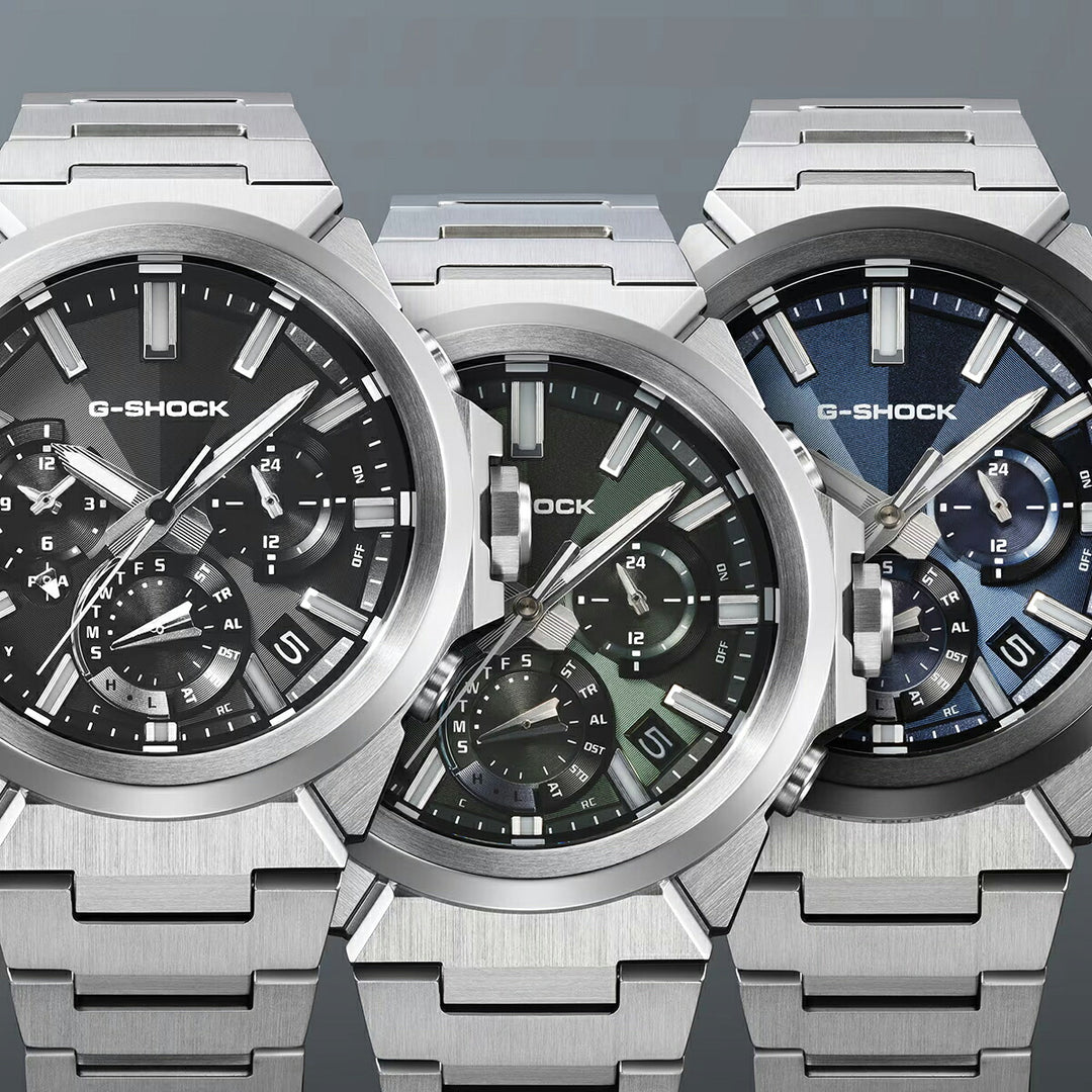 G-SHOCK G-STEEL アナログ デュアルタイム クロノグラフ GST-W1000D-1AJF メンズ 電波ソーラー Bluetooth ブラックダイヤル