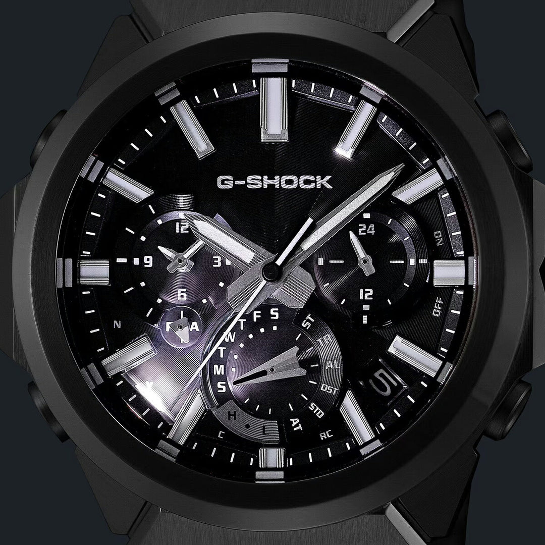 G-SHOCK G-STEEL アナログ デュアルタイム クロノグラフ GST-W1000D-1AJF メンズ 電波ソーラー Bluetooth ブラックダイヤル