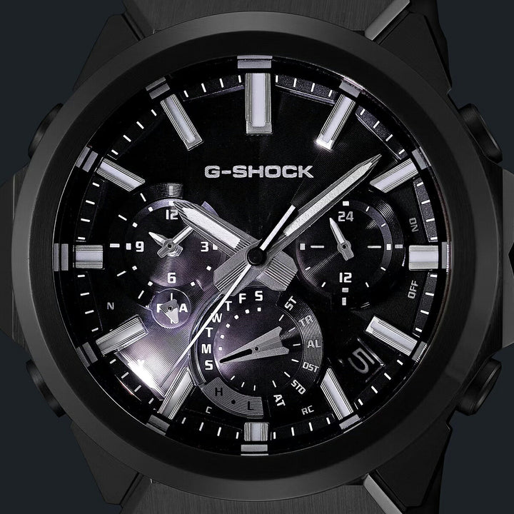 G-SHOCK G-STEEL アナログ デュアルタイム クロノグラフ GST-W1000D-1AJF メンズ 電波ソーラー Bluetooth ブラックダイヤル