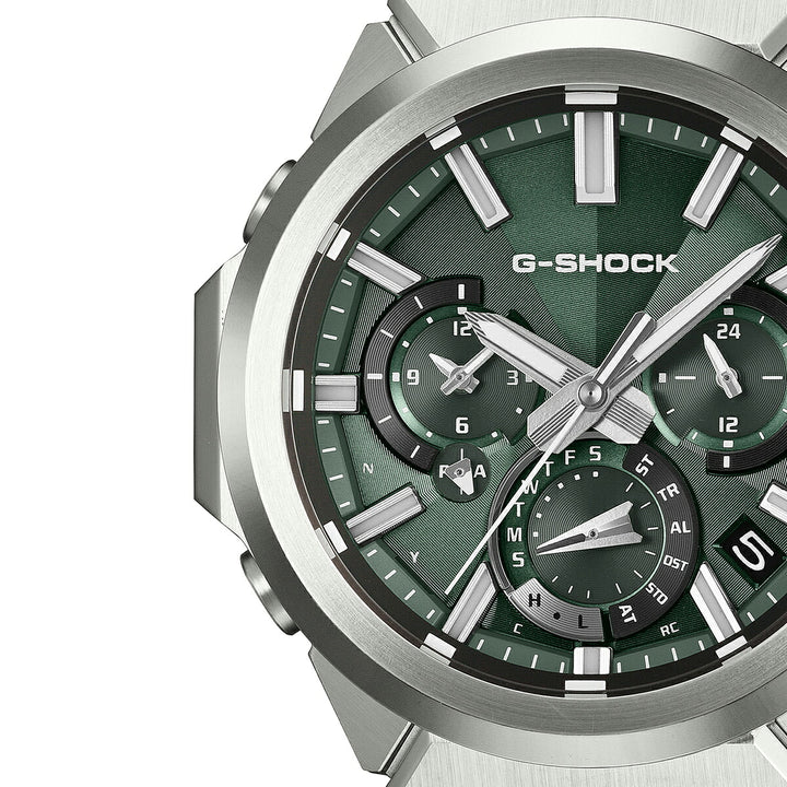 G-SHOCK G-STEEL アナログ デュアルタイム クロノグラフ GST-W1000D-3AJF メンズ 電波ソーラー Bluetooth グリーンダイヤル