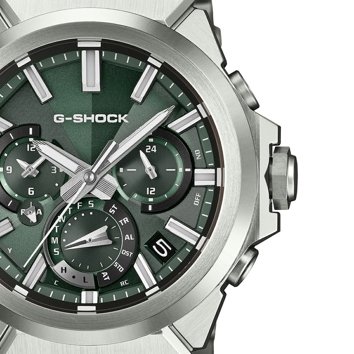 G-SHOCK G-STEEL アナログ デュアルタイム クロノグラフ GST-W1000D-3AJF メンズ 電波ソーラー Bluetooth グリーンダイヤル