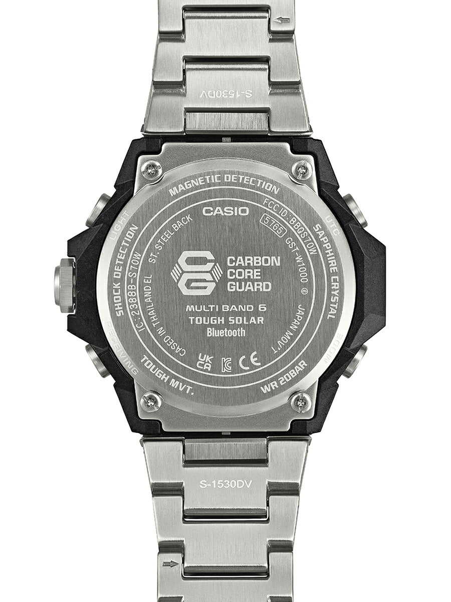 G-SHOCK G-STEEL アナログ デュアルタイム クロノグラフ GST-W1000D-3AJF メンズ 電波ソーラー Bluetooth グリーンダイヤル